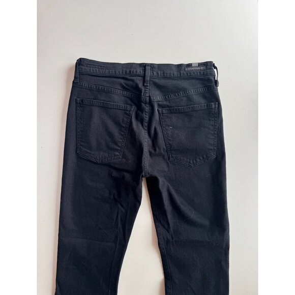 CITIZENS OF HUMANITY Drew Flounce Hem Black High Rise Cropped Jeans, Size 28 - Picture 9 of 16